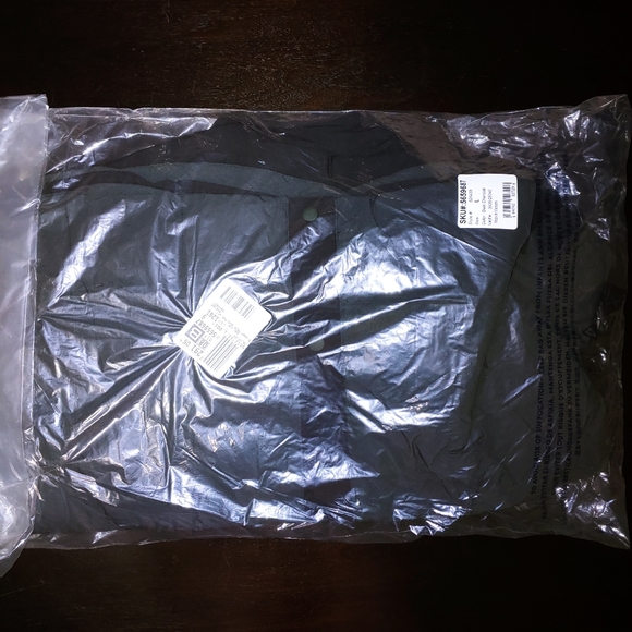 Mens Quilted Down Bomber Jacket with Stretch Charcoal Grey Black and Gray size L - Picture 8 of 8